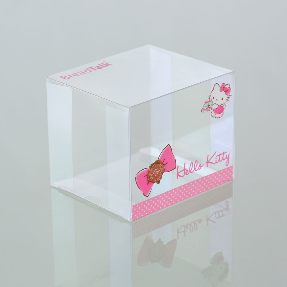 Bulk Custom Clear Plastic Square PVC PET Folding Packaging Box for Cake